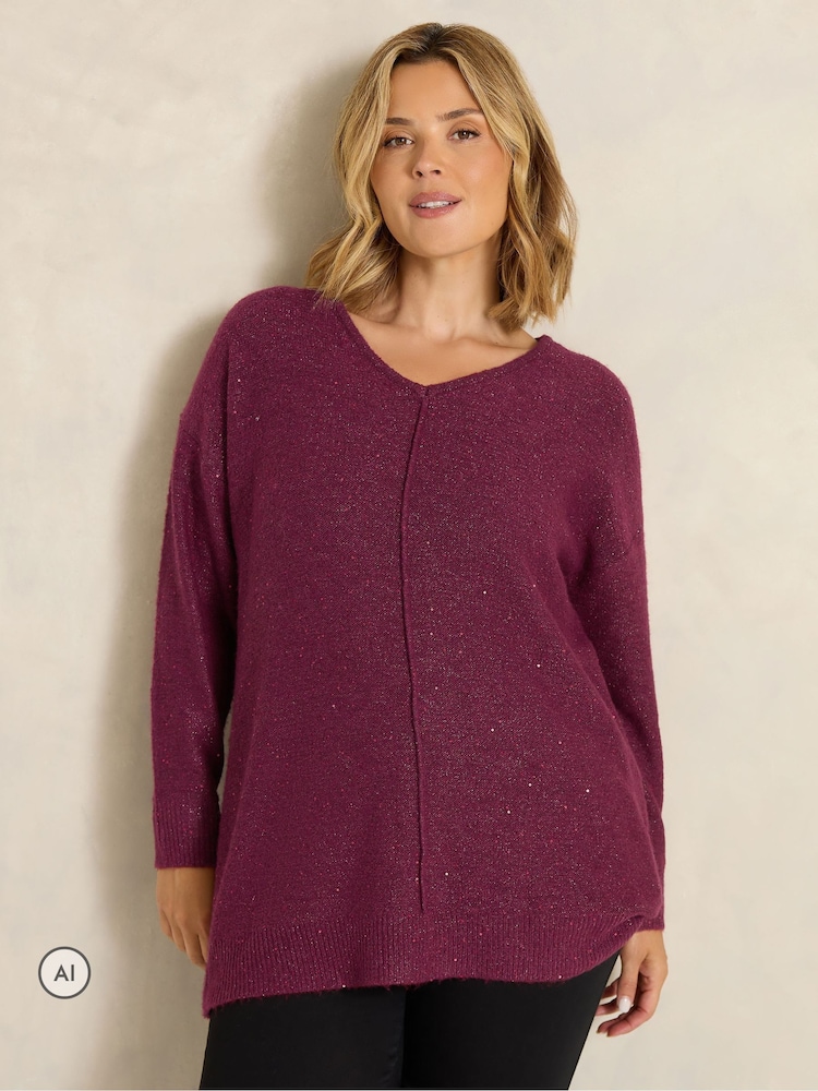 Қызыл - Evans Sparkly Jumper - 6суретінің 1 суреті