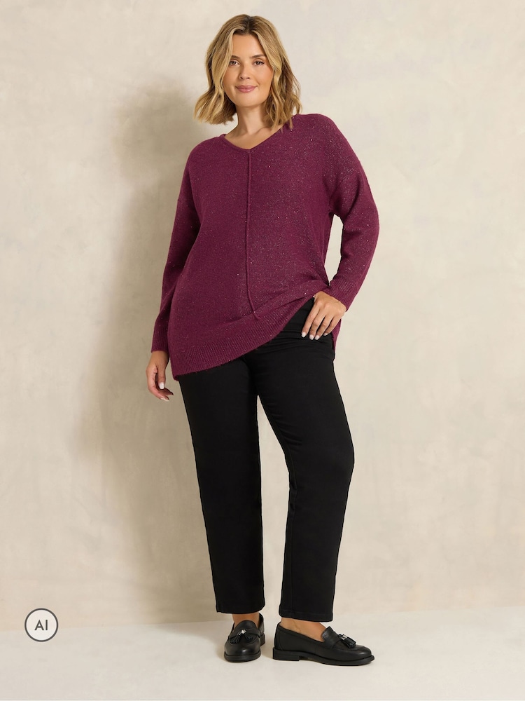 Қызыл - Evans Sparkly Jumper - 6суретінің 2 суреті