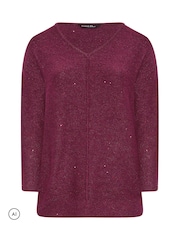 Қызыл - Evans Sparkly Jumper - 6суретінің 5 суреті