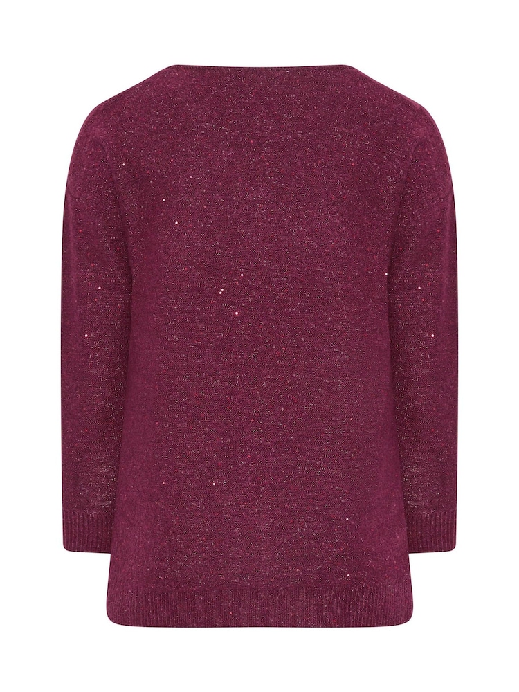 Қызыл - Evans Sparkly Jumper - 6суретінің 6 суреті