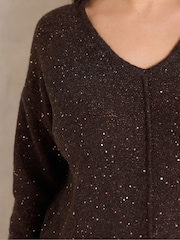 Қоңыр - Evans Sparkly Jumper - 6суретінің 4 суреті