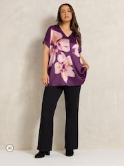 Evans Woven Front Jersey Pleat Swing Top - Image 2 de 6