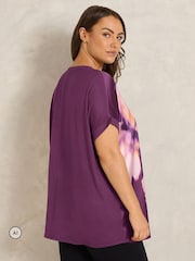 Evans Woven Front Jersey Pleat Swing Top - Image 3 de 6