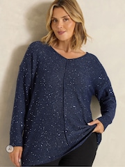Көк - Evans Sparkly Jumper - 6суретінің 1 суреті