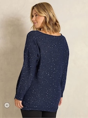 Көк - Evans Sparkly Jumper - 6суретінің 3 суреті
