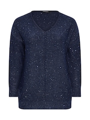 Көк - Evans Sparkly Jumper - 6суретінің 5 суреті