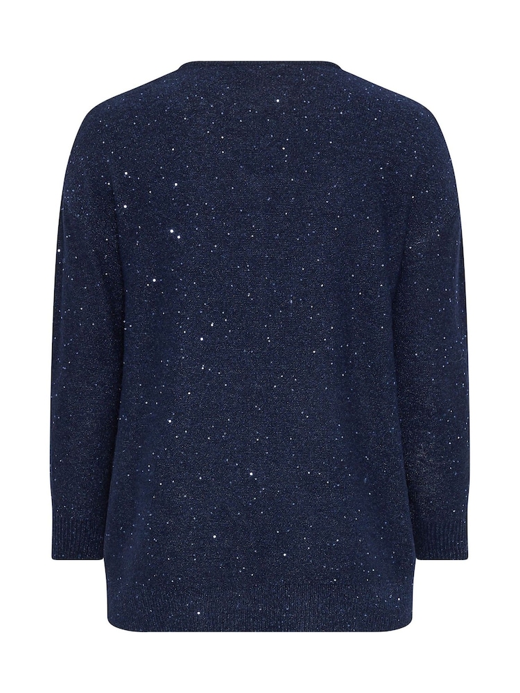 Көк - Evans Sparkly Jumper - 6суретінің 6 суреті