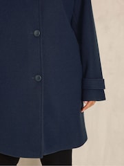 Evans Blue Longline Coat - Image 4 of 6