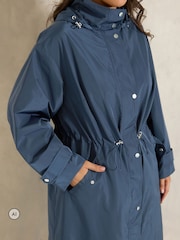 Evans Blue Longline Raincoat - Image 4 of 6