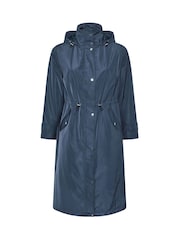 Evans Blue Longline Raincoat - Image 5 of 6