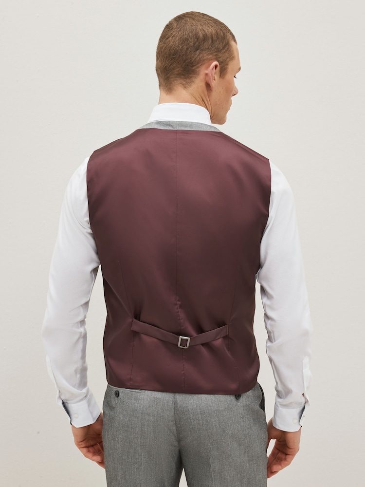 Light Grey Regular Fit Waistcoat - Image 2 of 10