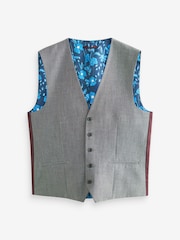 Light Grey Regular Fit Waistcoat - Image 6 of 10