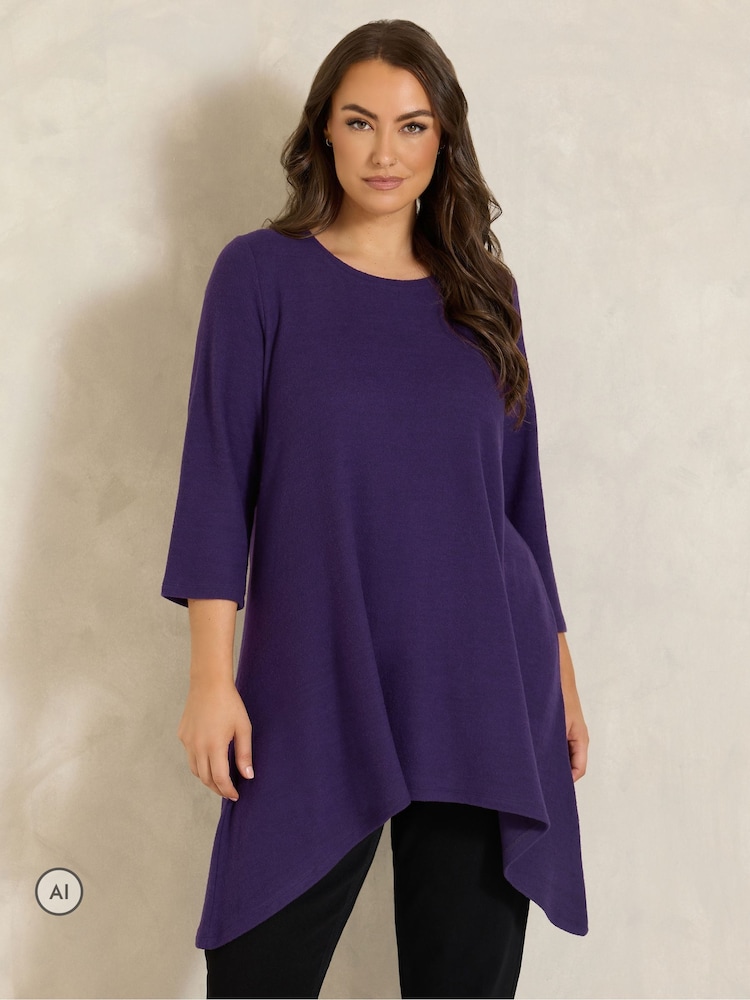 Evans Purple Hanky Hem Top - Image 1 of 7