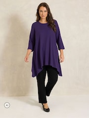 Evans Purple Hanky Hem Top - Image 2 of 7