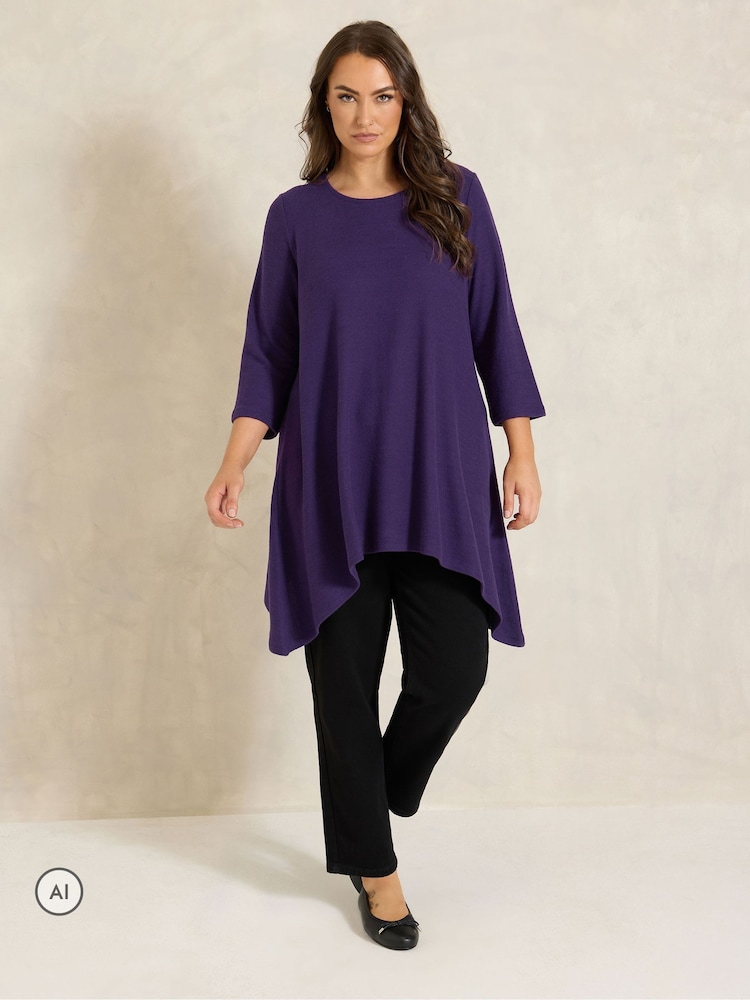 Evans Purple Hanky Hem Top - Image 2 of 7