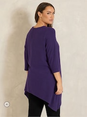 Evans Purple Hanky Hem Top - Image 3 of 7