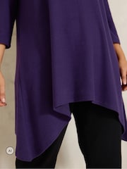 Evans Purple Hanky Hem Top - Image 4 of 7