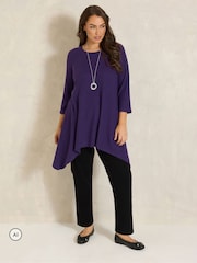 Evans Purple Hanky Hem Top - Image 5 of 7