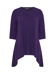Evans Purple Hanky Hem Top - Image 6 of 7