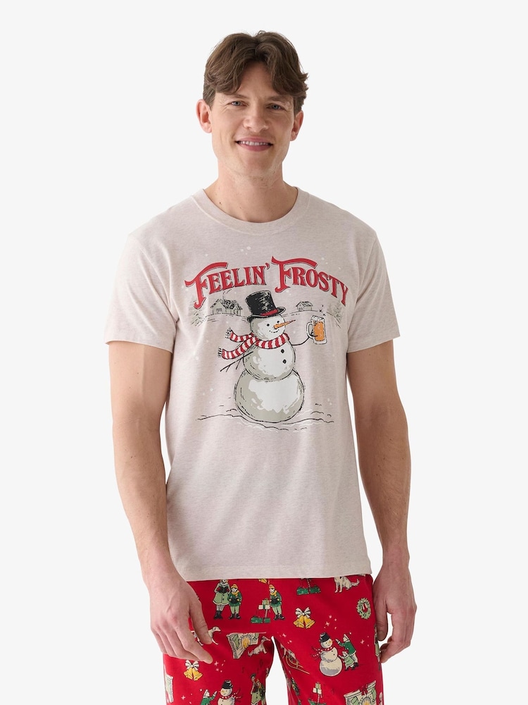 Hatley Natural Feeling Frosty Christmas Tee - Image 1 of 4 Hatley Natural Feeling Frosty Christmas Tee - Image 1 of 4