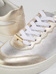 LK Bennett Gold Runner Leather Trainers - Image 3 of 3