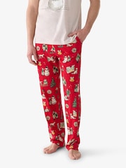 Hatley Red Vintage Christmas Joggers Pyjamas - Image 1 of 4