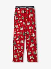 Hatley Red Vintage Christmas Joggers Pyjamas - Image 4 of 4