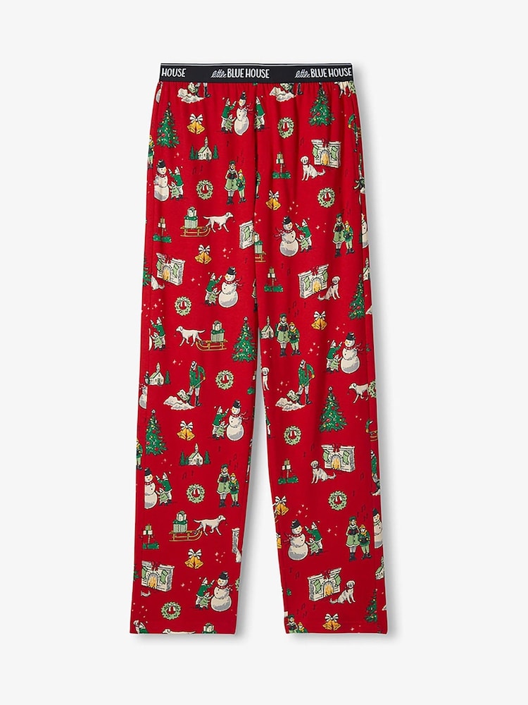 Hatley Red Vintage Christmas Joggers Pyjamas - Image 4 of 4 Hatley Red Vintage Christmas Joggers Pyjamas - Image 4 of 4