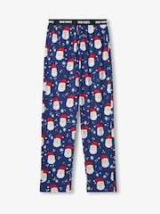 Hatley Blue Allover Santa Christmas Pyjamas - Image 3 of 4