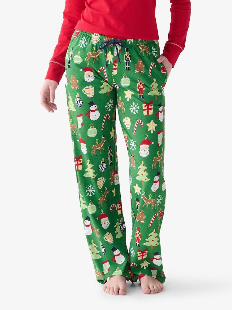 Hatley Green Paper Cut Christmas Pyjama Bottom - Image 1 of 4