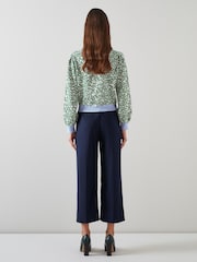 LK Bennett Keaton  Wide-Leg Cropped Trousers - Image 2 of 3