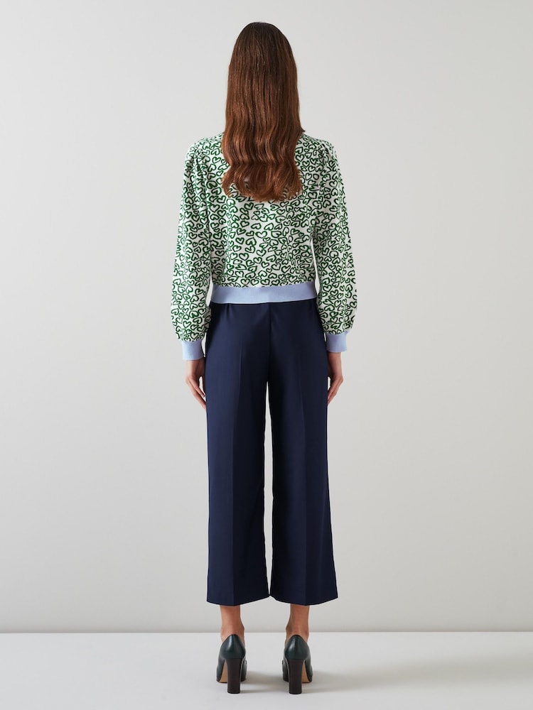 LK Bennett Keaton  Wide-Leg Cropped Trousers - Image 2 of 3