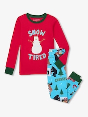 Hatley Red Snow Tired Kids Christmas Pyjamas Set - Image 1 of 3