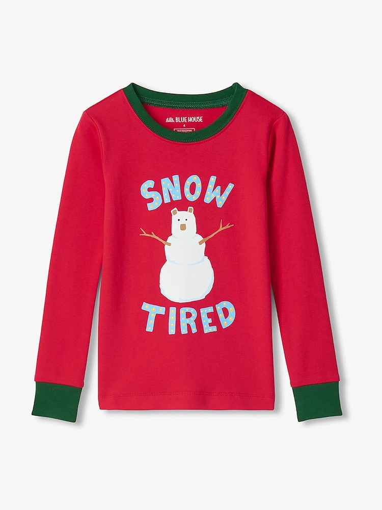Hatley Red Snow Tired Kids Christmas Pyjamas Set - Image 2 of 3 Hatley Red Snow Tired Kids Christmas Pyjamas Set - Image 2 of 3