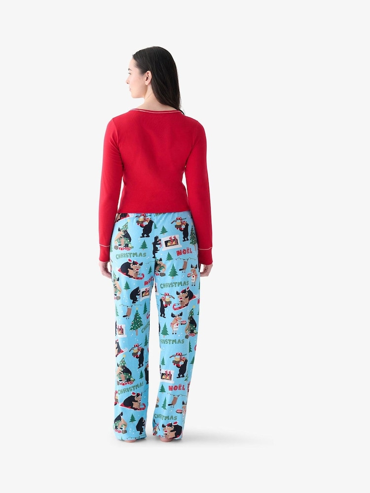 Hatley Blue Wild About Christmas Pyjamas - Image 2 of 4