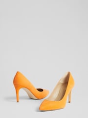LK Bennett Floret Suede Pointed Toe Courts - Image 2 of 3