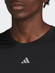 adidas Black Techfit Aeroready Long Sleeve Top - Image 5 of 7