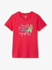 Hatley Red Nice Until Naughty Christmas T-Shirt - Image 4 of 4