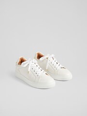 LK Bennett White Signature Leather Trainers - Image 1 of 4