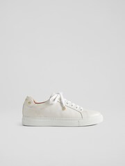 LK Bennett White Signature Leather Trainers - Image 3 of 4