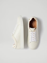 LK Bennett White Signature Leather Trainers - Image 4 of 4