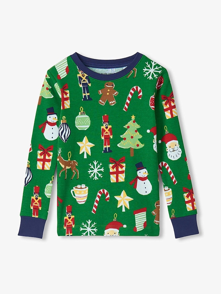 Hatley Green Paper Cut Christmas Kids Pyjamas Set - Image 2 of 3 Hatley Green Paper Cut Christmas Kids Pyjamas Set - Image 2 of 3