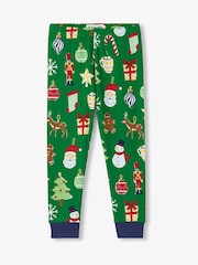 Hatley Green Paper Cut Christmas Kids Pyjamas Set - Image 3 of 3