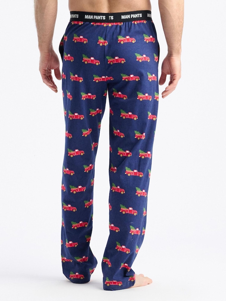 Hatley Blue Red Christmas Truck Joggers Pyjamas - Image 2 of 3 Hatley Blue Red Christmas Truck Joggers Pyjamas - Image 2 of 3