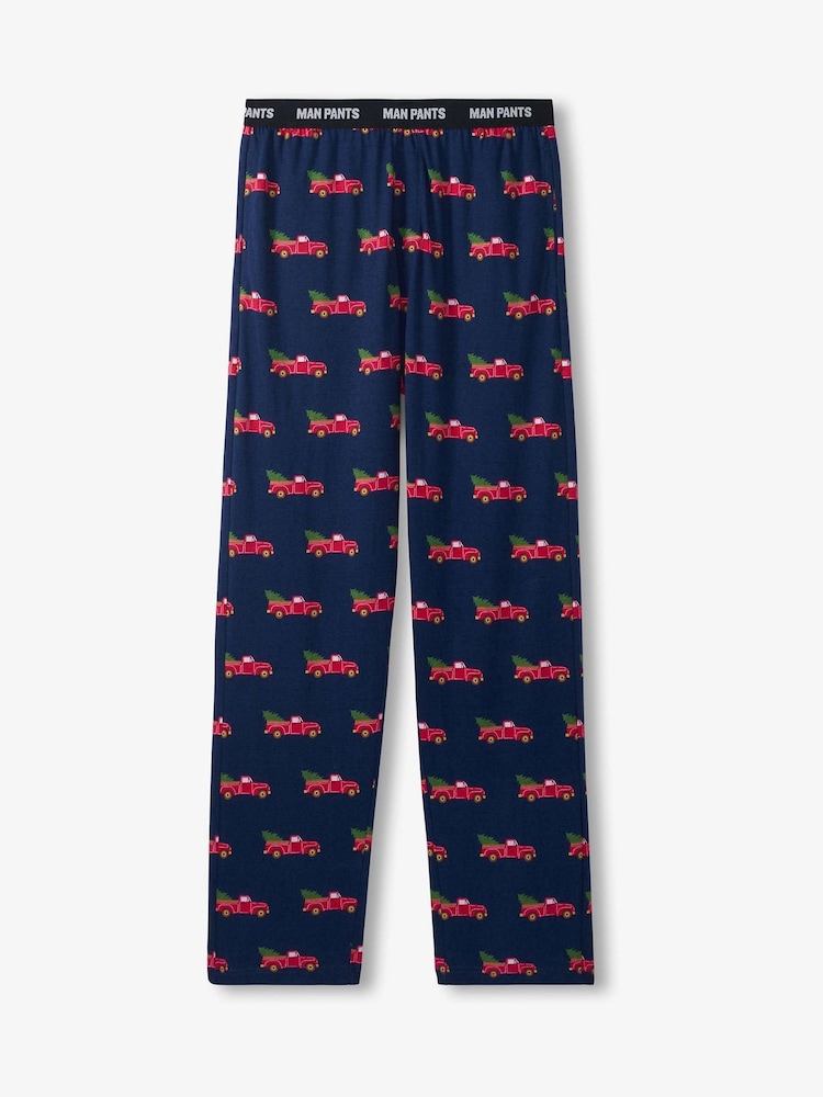 Hatley Blue Red Christmas Truck Joggers Pyjamas - Image 3 of 3 Hatley Blue Red Christmas Truck Joggers Pyjamas - Image 3 of 3