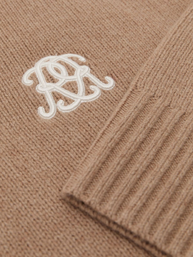 Reiss Jeremy Monogram Wool Relaxed V-Neck Jumper - Imagen 7 de 7 Reiss Jeremy Monogram Wool Relaxed V-Neck Jumper - Imagen 7 de 7