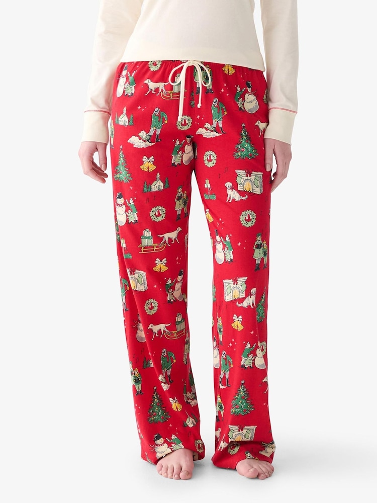 Hatley Red Vintage Christmas Joggers Pyjamas - Image 1 of 4