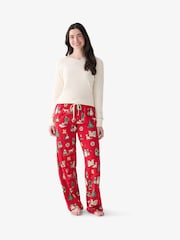 Hatley Red Vintage Christmas Joggers Pyjamas - Image 3 of 4