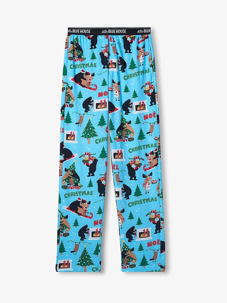 Hatley Blue Wild About Christmas Pyjamas Bottoms - Image 4 of 4 Hatley Blue Wild About Christmas Pyjamas Bottoms - Image 4 of 4