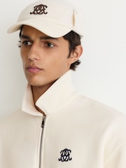 Off White - Reiss Avi Monogram Relaxed puspiedurkņu sporta krekls - Attēls 3 no 6